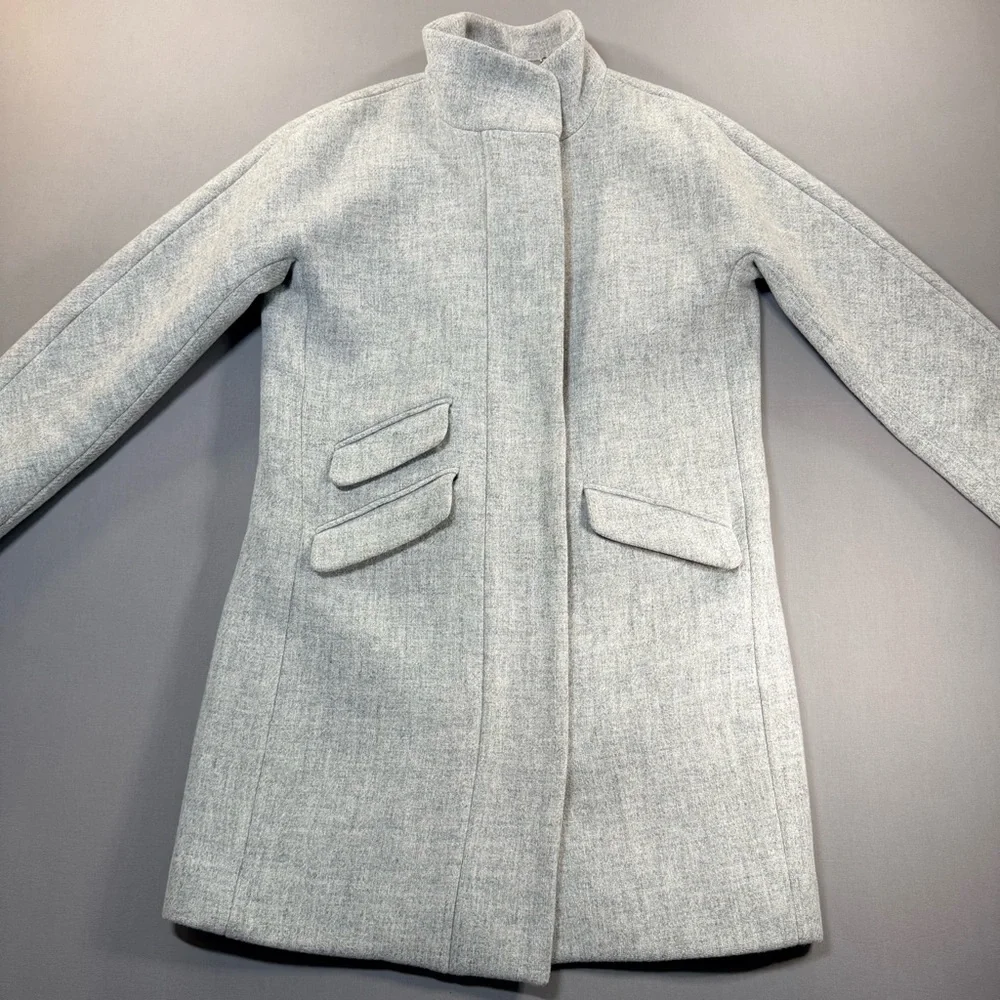 J. Crew Cocoon Coat in Italian Stadium Cloth by Nello Gori, Zip-Up - Womens 4 - Picture 5 of 16